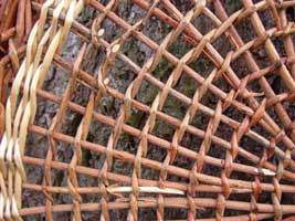 Closeup of woven spiral